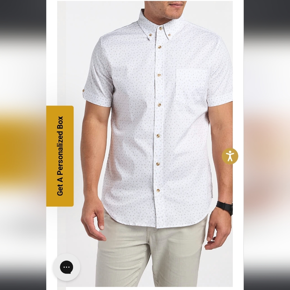 Ben Sherman Short-Sleeve Tossed Flakes Print Shirt